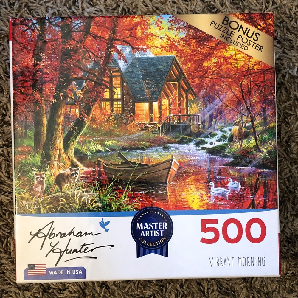 Abraham Hunter "Vibrant Morning" 500pc Puzzle - Autumn Landscape